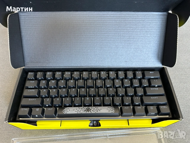 Механична гейхминг клавиатура Corsar K65 RGN Mini, снимка 2 - Клавиатури и мишки - 54778612