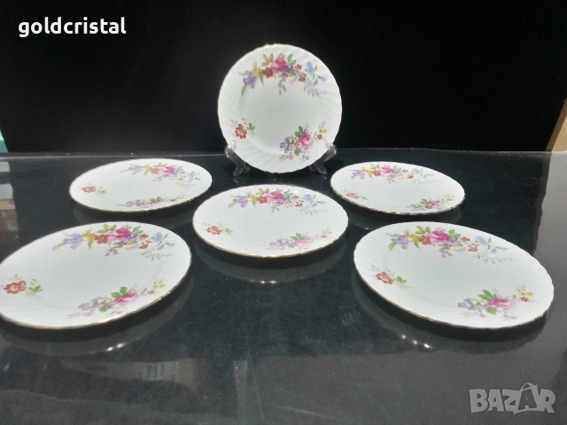 английски фин костен порцелан чинии , снимка 2 - Антикварни и старинни предмети - 54336262