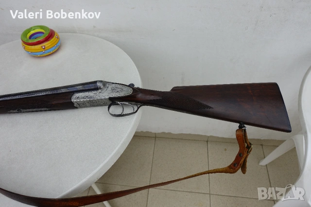 Продавам ловна двуцевка успоредка, английски приклад, сайдлок, 12 кал. магнум, шок и полушок, Меркел, снимка 3 - Ножове - 54726357