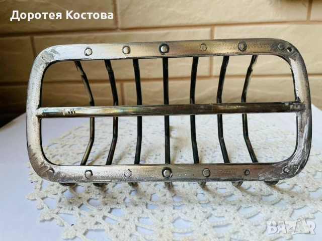 Красива посребрена поставка за 6 филии от Англия, с маркировки, снимка 7 - Антикварни и старинни предмети - 54229530