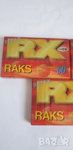 Касети RAKS RX 60 Super Slim нови, комплект от 3 броя, снимка 2 - Антикварни и старинни предмети - 54134612