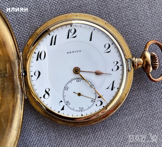 Джобен часовник. Zenith, снимка 4 - Други ценни предмети - 53759392