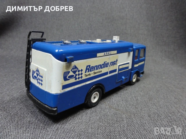 СТАРА РЕТРО МЕТАЛНА КОЛИЧКА SIKU V331 MAN КАМИОН ЦИСТЕРНА ARAL, снимка 4 - Колекции - 54632532