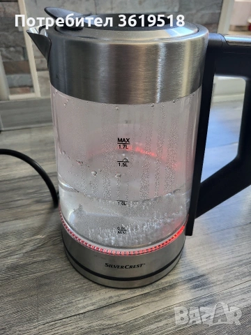 Дигитална стъклена кана за вода SilverCrest, снимка 4 - Кани - 54363525
