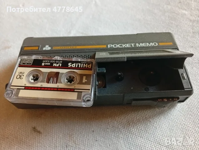 ретро репортерски касетофон PHILIPS POCKET MEMO 393, снимка 6 - Радиокасетофони, транзистори - 55494021