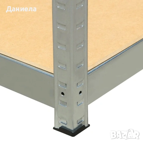 Метален гаражен стелаж HÖGLER 180x160x60 см – 4 рафта, до 1200 кг, поцинкована стомана, снимка 8 - Други стоки за дома - 54696108