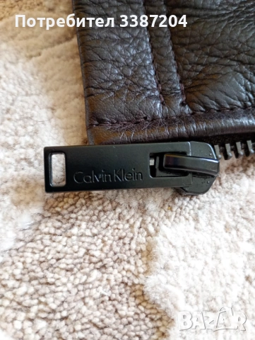 Calvin Klein мъжко кожено яке от естествена кожа XLT, снимка 5 - Якета - 54573258