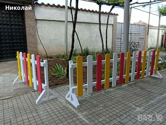 Декоративна дървена ограда за двор градина заведение детска площадка , дървени огради врата оградки, снимка 6 - Огради и мрежи - 54585121