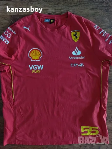 PUMA Scuderia Ferrari Men's 2024 Charles Leclerc Tshirt - мъжка тениска р-р XL, снимка 4 - Тениски - 55667347