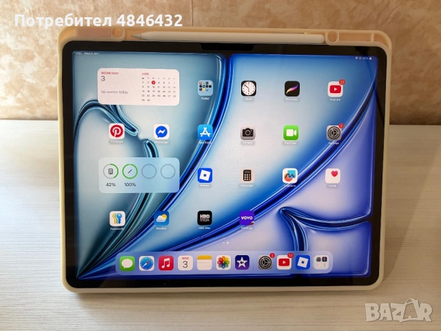 iPad Air 13-inch (M3) 128GB Blue (Синьо) с гаранция до 10.2026 + Pencil Pro