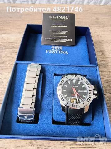 Нов часовник Festina Professional Diver 20 bars, снимка 10 - Мъжки - 54477725