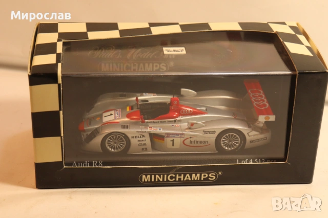 1:43 MINICHAMPS AUDI R8 LE MANS КОЛИЧКА РАЛИ МОДЕЛ