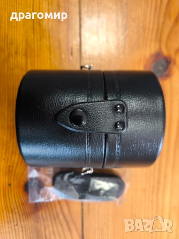 твърд кожен калъф за обектив 