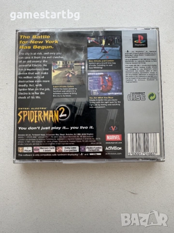 Spiderman 2: Enter Electro за PS1, снимка 2 - Игри за PlayStation - 54256795