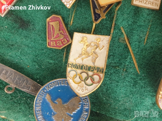 голяма стара колекция от значки с акцент СПОРТ, снимка 6 - Колекции - 54025384