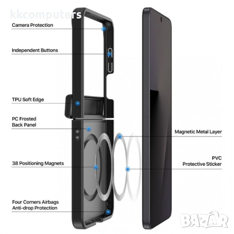 Магнитен Калъф за Samsung Galaxy Z Flip8 DUX DUCIS Yind Series с Протектор – 3 цвята, снимка 5 - Калъфи, кейсове - 54680567