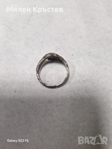 Стар сребърен пръстен от СССР -змия , снимка 3 - Антикварни и старинни предмети - 54230803