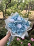 Вечен букет от сатенени рози, снимка 1