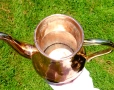Медна кана,чайник,чиста червена мед 1.5 л.,800 гр. , снимка 2