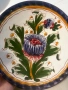 Красива винтидж чиния от керамика ръчно рисувана , снимка 3