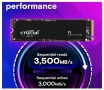  500GB Crucial P3 Gen4 PCIe NVMe SSD скрост четене/запис 3500 и 3200 mb/sec ЧИСТО НОВ ДИСК disk, снимка 1