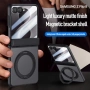 За Samsung Galaxy Z Flip8 Магнитен PC TPU Калъф със Стойка 360°, Матов Гръб и Скрийн Протектор от За, снимка 5