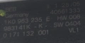 Ел Радиатор Парно Фолксваген Голф 5 VW Golf 5 OEM 1K0963235E, снимка 2