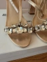 ASOS Луксозни дамски златисти сандали с камъни, снимка 9