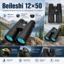 Мощен ловен бинокъл Beileshi 12×50 за лов наблюдение на птици животни природа далечни разстояния, снимка 7