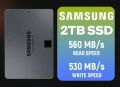 2TB Samsung 870 QVO 2000GB 2.5" SATA V-NAND Solid State Drive SSD Read/Write 560/530 MB/s диск disk, снимка 1