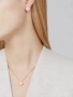 Van Cleef & Arpels VCA Gold Pink Opal Vintage Alhambra Clips Дамски Обеци, снимка 8