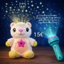 Плюшена играчка с нощна лампа 2в1 + детски фенер-проектор със светлинни картинки, снимка 1
