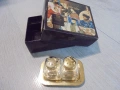 № 8601 Винтидж комплект SCANDIA GULD – две мини солнички с подносче  , снимка 1