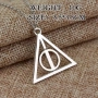 Колие с висулка Harry Potter Deathly Hallows (Даровете на Смъртта) – сребрист цвят 10070, снимка 8