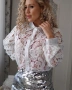 👚Ефектна Дамска Риза с Камъни на ръкавите и якичката , снимка 6