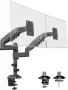 1бр/ Двоен мониторен държач за бюро NB Ergonomic H180 (17–27”, до 9 кг на монитор), снимка 5