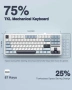Механична клавиатура AULA F87 Wireless 75% TKL, снимка 3