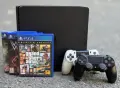 Конзола Sony PlayStation 4 Slim 500GB + 2 джойстика + 3 игри, снимка 1