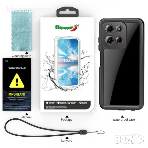 Водоустойчив Калъф REDPEPPER A Series IP68 за Motorola Moto G 2026 5G / G Play 2026 5G – Черен, снимка 6 - Резервни части за телефони - 54594025