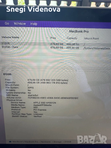 Apple MacBook Pro 16 2019 (i7/16GB/512GB/5300M/43 cycle), снимка 6 - Лаптопи за работа - 54155332