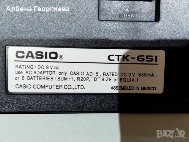 Синтезатор  CASIO CTK 651, снимка 5 - Синтезатори - 54638275