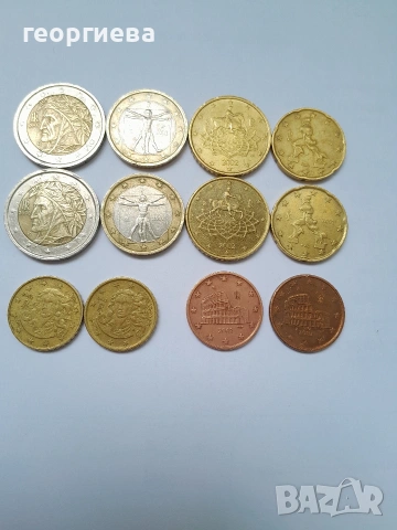 интересни евро монети Италия 2002, снимка 3 - Нумизматика и бонистика - 54065883