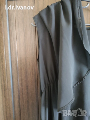 Ефирна официална черна раздвижена туника с етикет, снимка 3 - Туники - 54095552