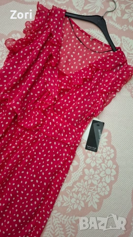 Червена рокля на бели точици XL/2XL , снимка 3 - Рокли - 54974507