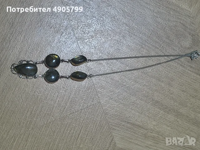 neckless made with natural labradorite 