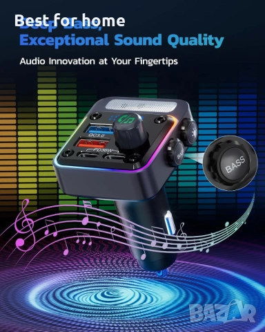 NULAXY Bluetooth 5.3 54W адаптер за кола с 4 порта за зареждане [PD 36W и QC3.0 18W], снимка 4 - Друга електроника - 54541951