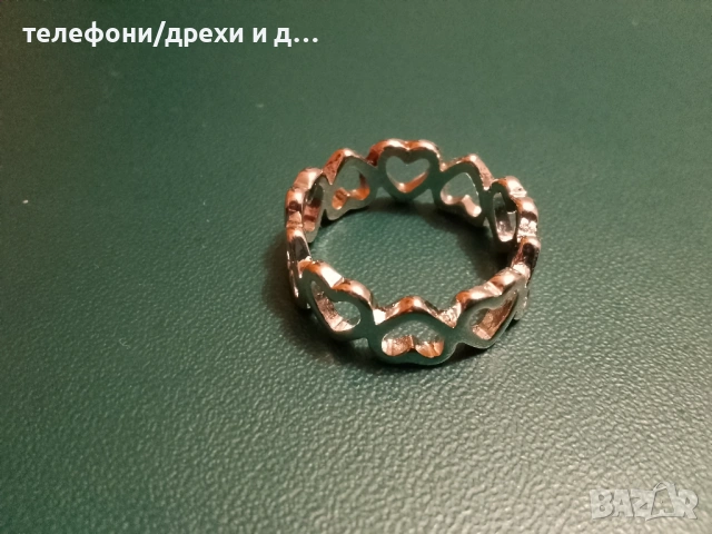 3 сребристи дамски пръстена (вътрешен диаметър 17 мм), снимка 5 - Пръстени - 54776506