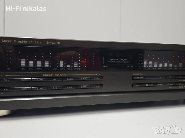 EQ стерео графичен еквалайзер ретро Hi-Fi TECHNICS SH-GE 70, снимка 4 - Ресийвъри, усилватели, смесителни пултове - 54791723