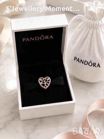 Сребърен Пандора 925- Pandora Heart with Tree of Life and Family 
