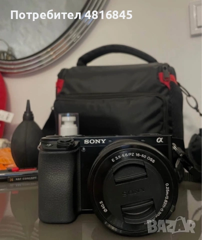 Фотоапарат Sony A6100+светкавица Godox TT685IIs, снимка 2 - Фотоапарати - 54410739